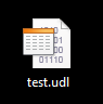 Creating test.udl file